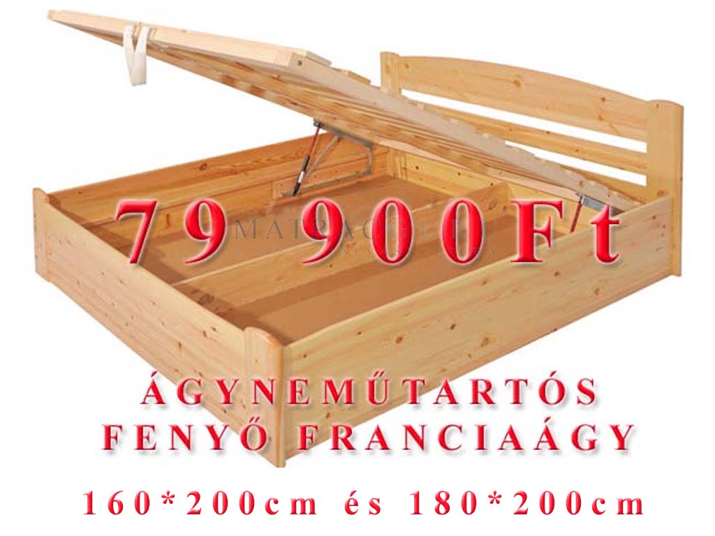 Zafír ágyneműtartós franciaágy akció